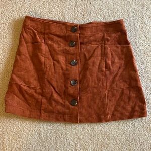 Rust Corduroy mini skirt